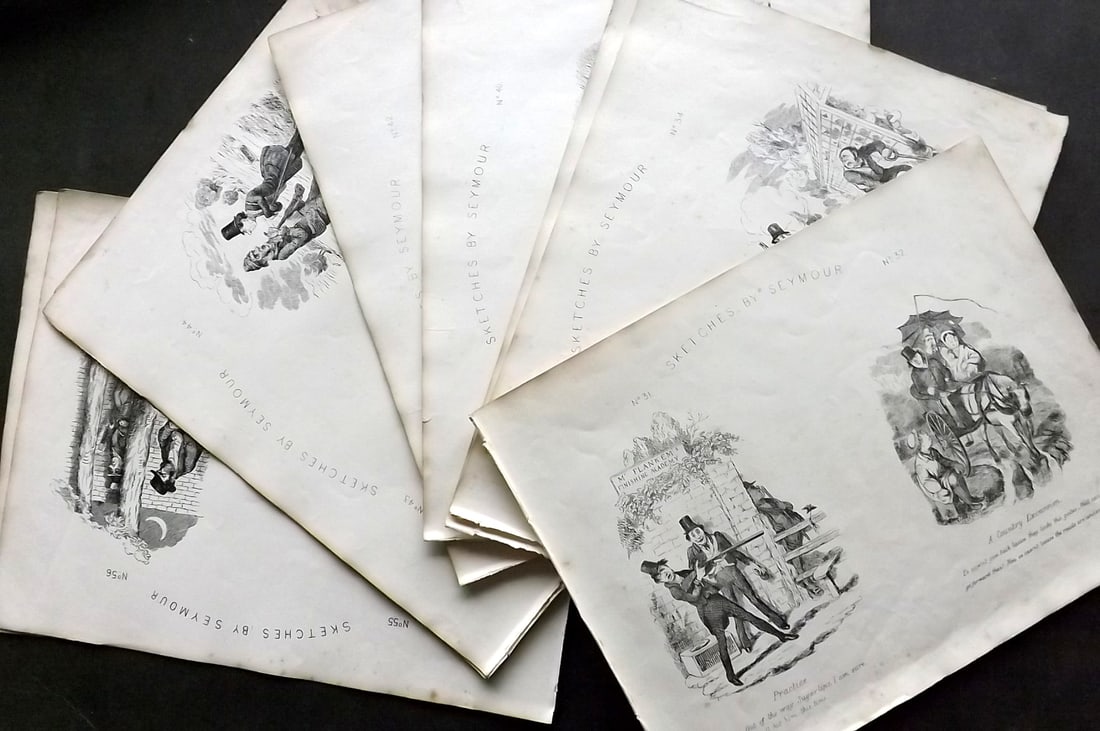 Seymour, Robert C1870 Lot of 12 Folio Satire Sporting Prints (1 of 4)