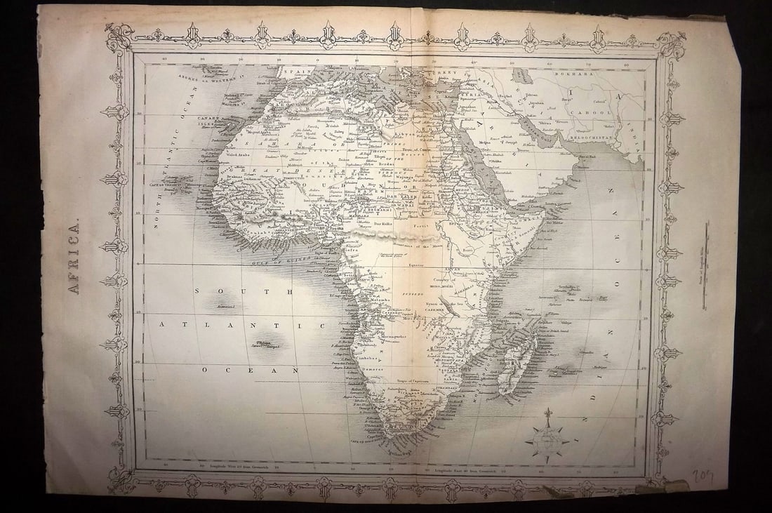 Ainsworth, James 1850's Antique Map. Africa (1 of 1)