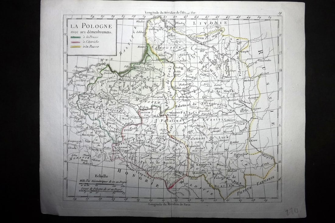 Delamarche & Vaugondy 1806 Antique Map. Poland (1 of 1)