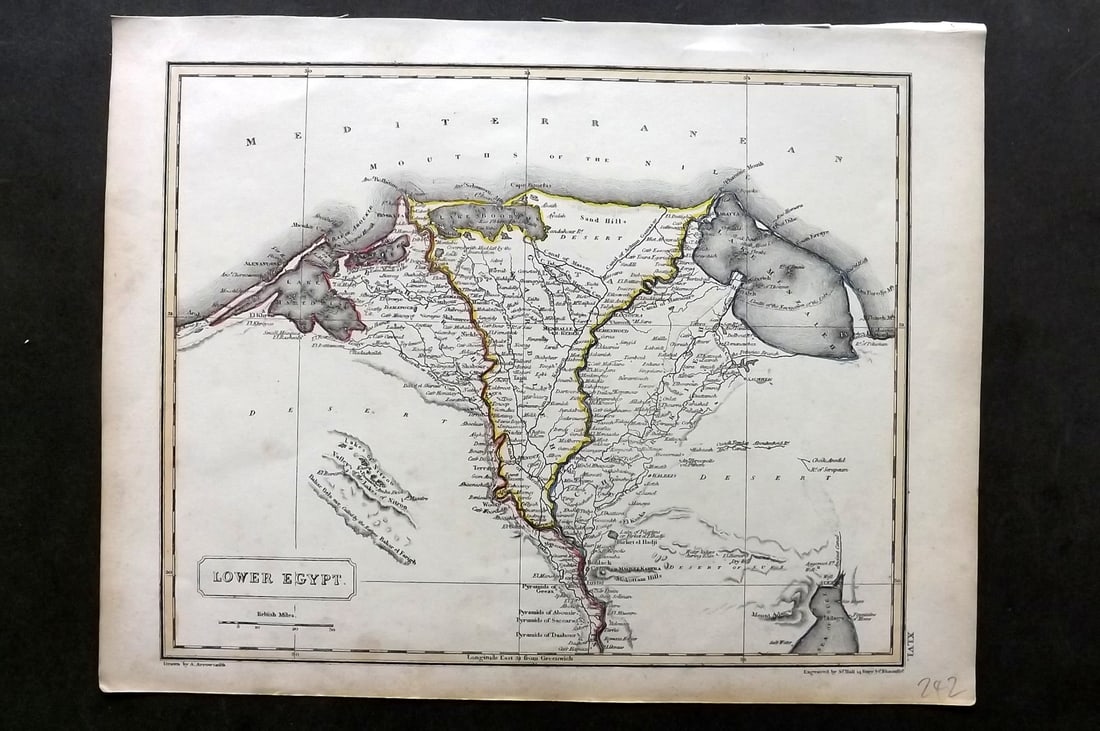 Arrowsmith, Aaron C1830 Antique Map. Lower Egypt (1 of 1)