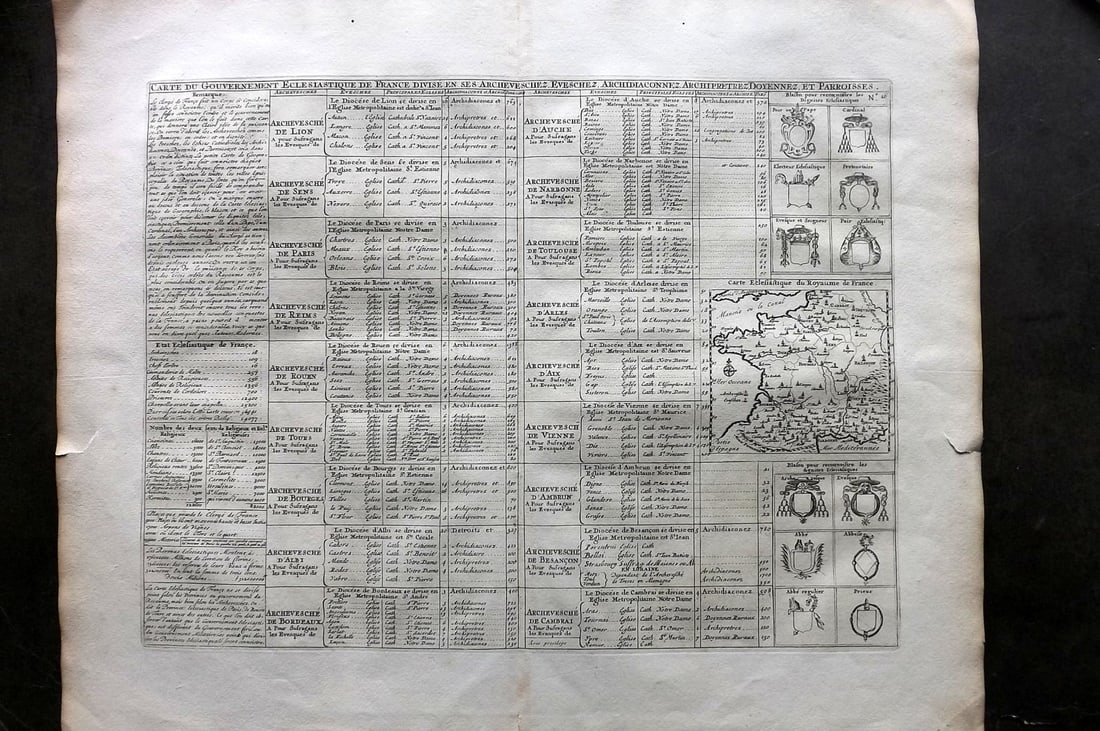 Chatelain, Zacharie C1710 Antique Map. France, Political (1 of 2)