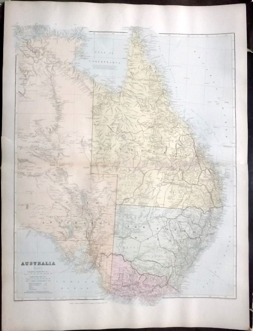 Stanford, Edward 1901 Large Map. Australia East (1 of 2)