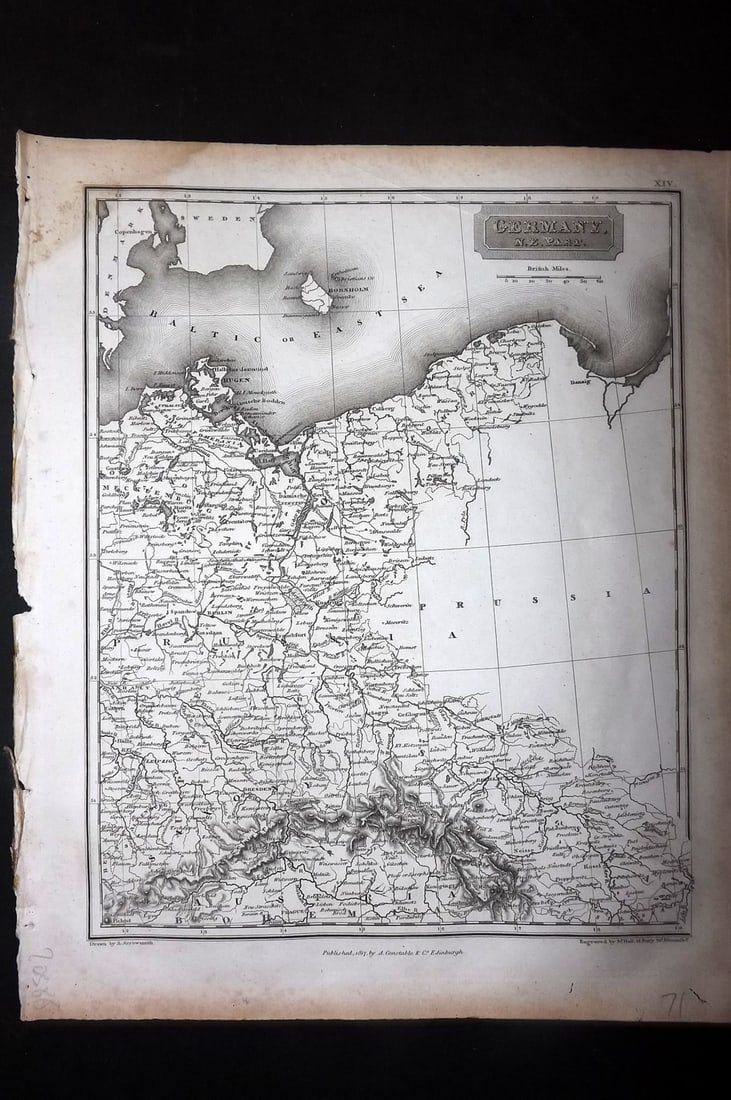Arrowsmith, Aaron 1817 Antique Map. Germany. N. E. Part (1 of 1)