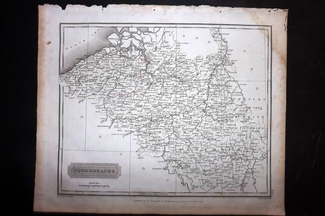 Arrowsmith, Aaron 1817 Antique Map. Netherlands (1 of 1)