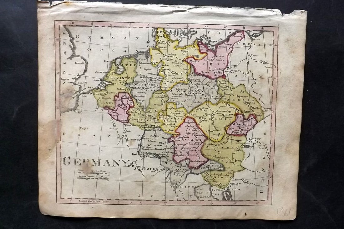 Barclay, James 1818 Hand Col Map. Germany (1 of 1)