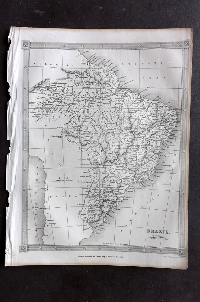 Findlay, Alexander 1841 Antique Map. Brazil (1 of 1)