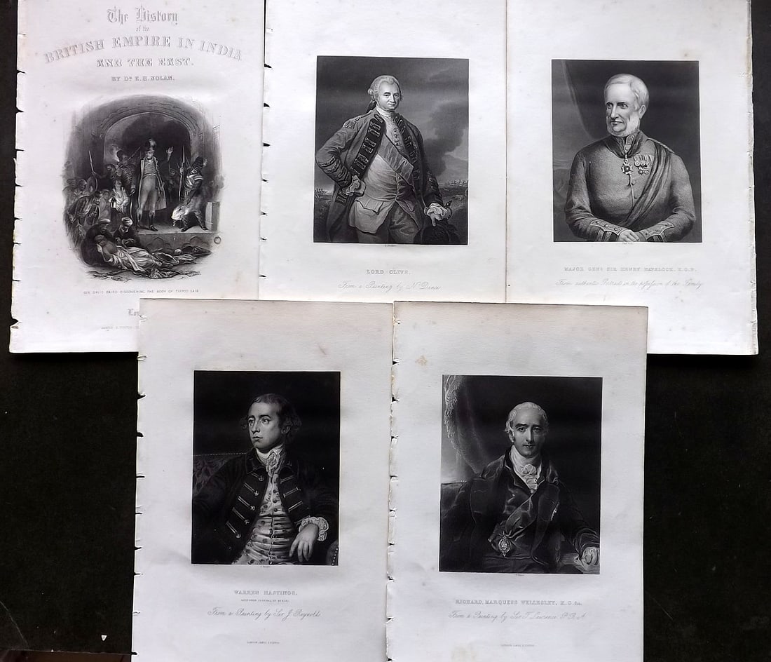 Nolan, Edward C1880 Lot of 5 India Related Portrait Prints (1 of 1)
