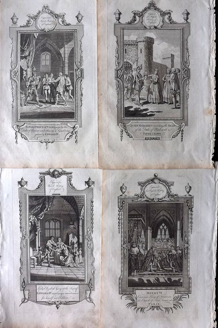 Russell, William 1779 Lot of 4 Folio British Historical Prints (1 of 1)