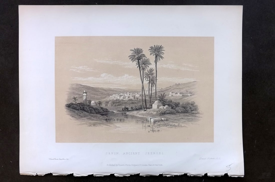 David Roberts Holy Land 4to 1887 Antique Print. Jenin, Ancient Jezreel (1 of 1)