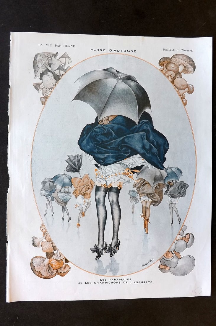 La Vie Parisienne 1917 Art Deco Print. Flore d'Automne by Herouard (1 of 1)