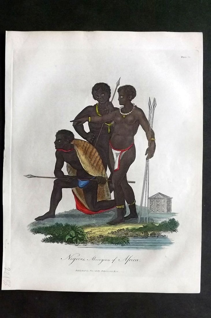 Buffon, Smellie & Huish 1862 Hand Col Print. Negroes, Aborigines of Africa 36 (1 of 1)