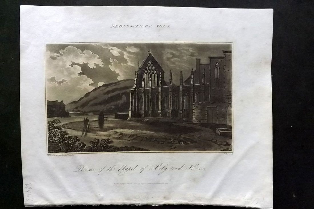 Campbell, Alexander 1811 Antique Print. Ruins of the Chapel of Holy-Rood House, Scotland (1 of 1)