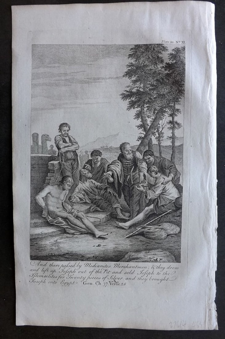 Goadby (Pub) 1770 Religious Print. And there passed by Midianites Merchantmen (1 of 1)