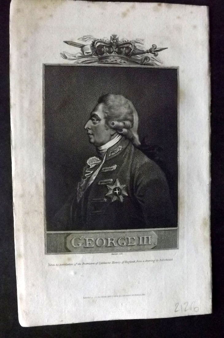 Hughson, David 1805 Antique Portrait Print. George III (1 of 1)
