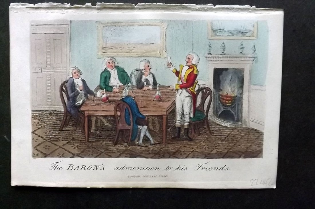 Munchausen & Cruikshank 1877 HC Satire. The Baron's Admonition in his Friends (1 of 1)
