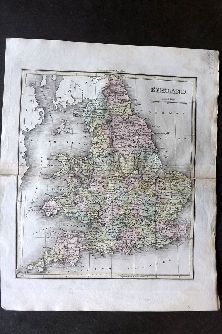 Thomson & Walker 1820 Hand Col Map. England (1 of 1)