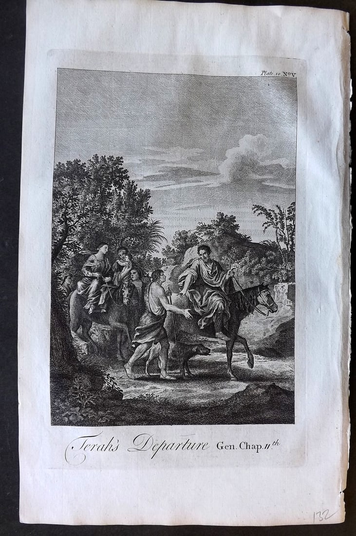 Goadby (Pub) 1770 Folio Religious Print. Terah's Departure (1 of 1)