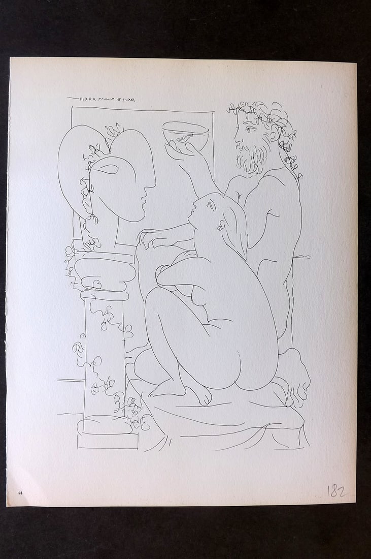 Picasso Vollard Suite 1956 Print. Sculptor with Fishbowl & Nude seated 44 (1 of 1)