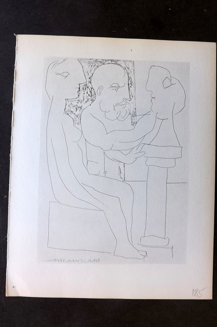 Picasso Vollard Suite 1956 Print. Sculptor Working from a Model 47 (1 of 1)