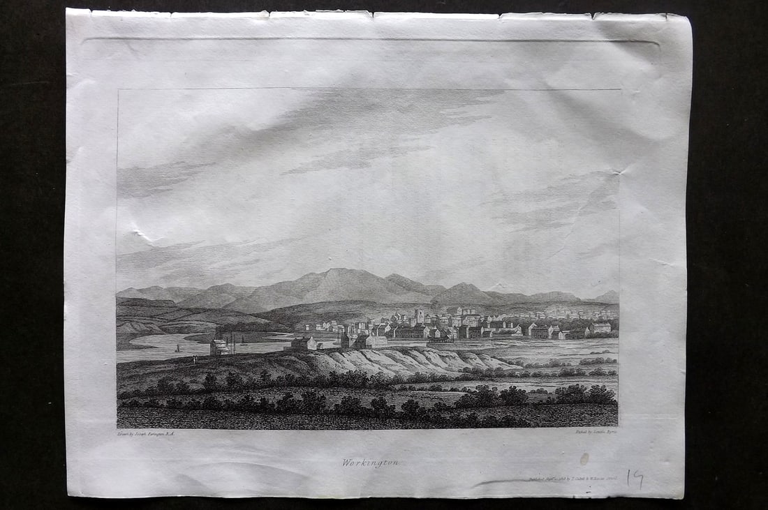 Lysons, Daniel 1816 Antique Print. Cottages in Appelthwaite looking from Skiddaw. Cumbria Lake: Copper Plate Published 1806-22, London for "Magna Britannia; Being A Concise Topographical Account of The Several Counties of Great Britain" by Daniel & Samuel Lysons. Paper Size: 11 x 8.5 inch (28 x 