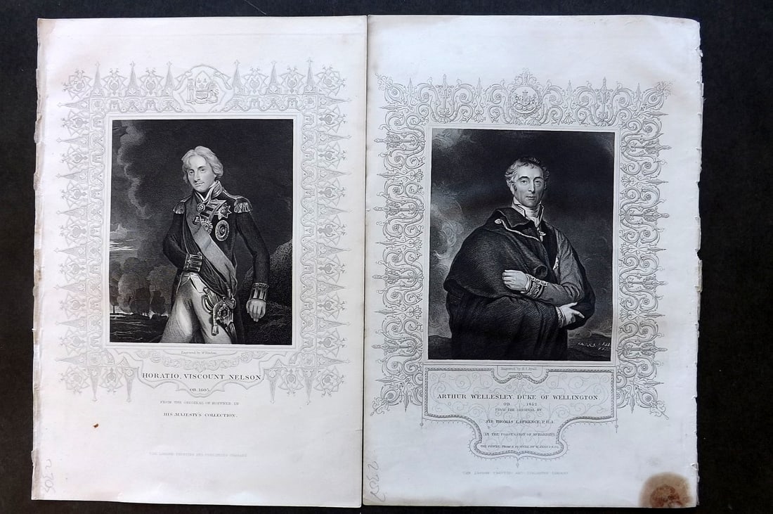 Williams, Lieut-Colonel 1857 Pair of Portraits. Lord Nelson & Duke of Wellington (1 of 1)