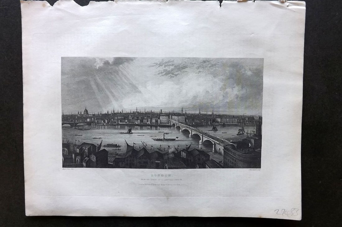 Barclay, James C1835 Antique Print. London, UK (1 of 1)