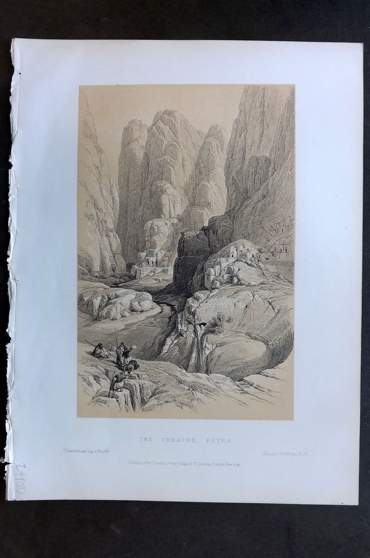 Roberts, David 1887 Holy Land Print. The Theatre, Petra. Jordan (1 of 1)