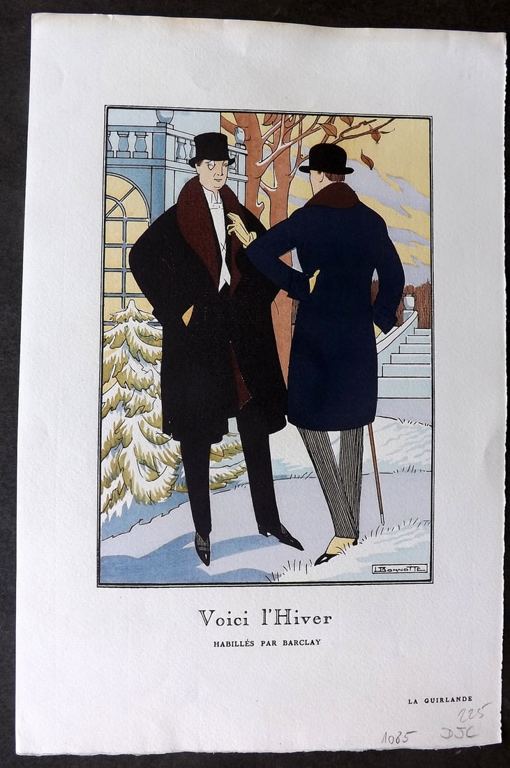 Brunelleschi, Umberto 1920 Art Deco Pochoir.Voici l'Hiver by Bonnotte (1 of 1)