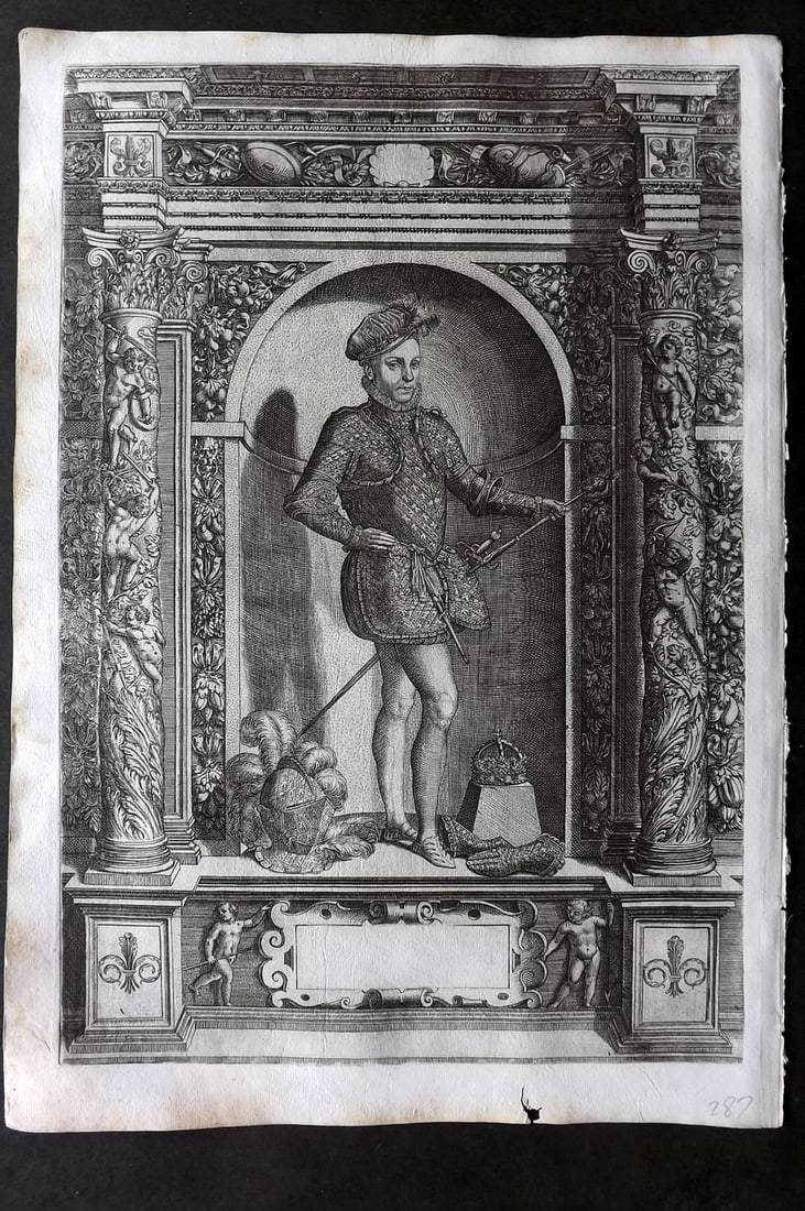 Schrenck von Notzing, Jacob 1603 Folio Print. Knight in Shining Armour 01 (1 of 1)