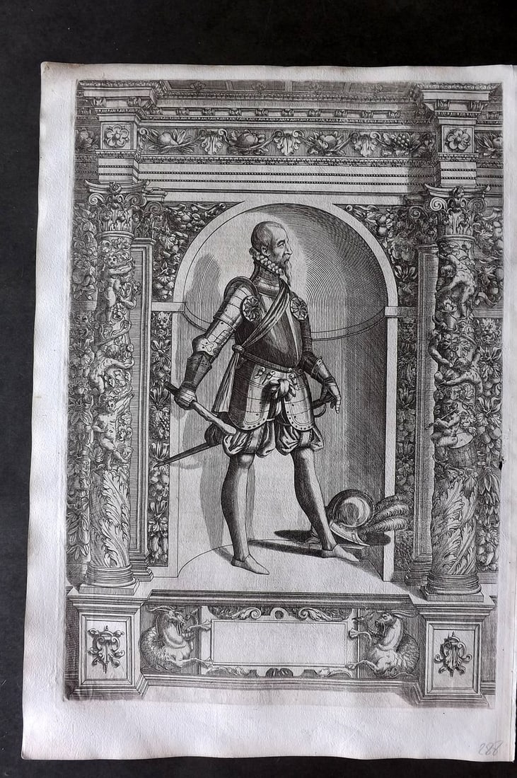 Schrenck von Notzing, Jacob 1603 Folio Print. Knight in Shining Armour 02 (1 of 1)