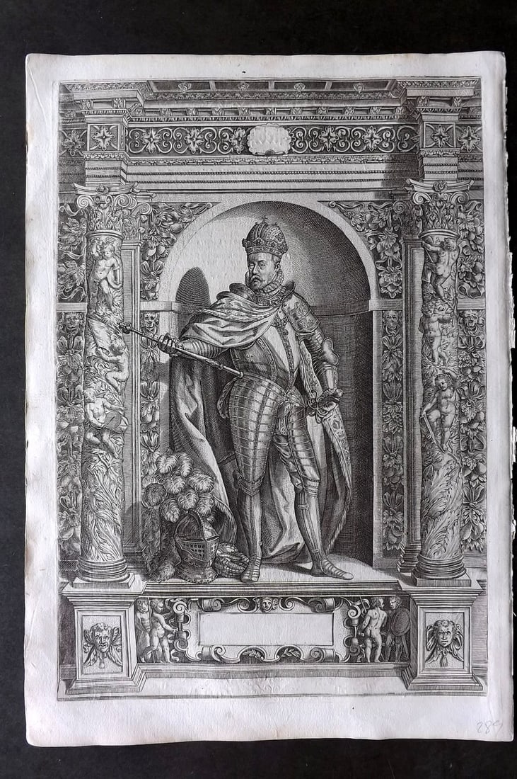 Schrenck von Notzing, Jacob 1603 Folio Print. Knight in Shining Armour 03 (1 of 1)