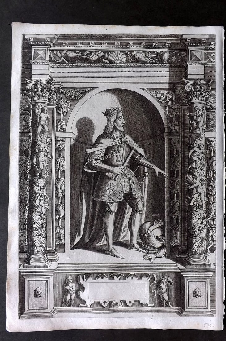 Schrenck von Notzing, Jacob 1603 Folio Print. Knight in Shining Armour 04 (1 of 1)