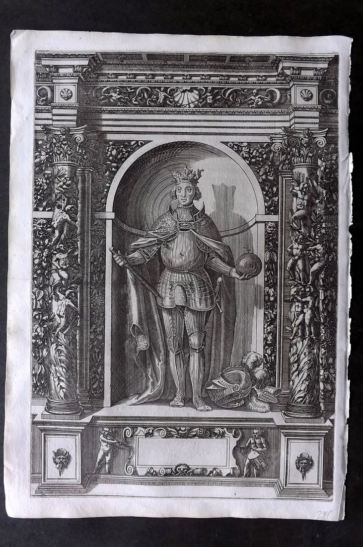 Schrenck von Notzing, Jacob 1603 Folio Print. Knight in Shining Armour 05 (1 of 1)