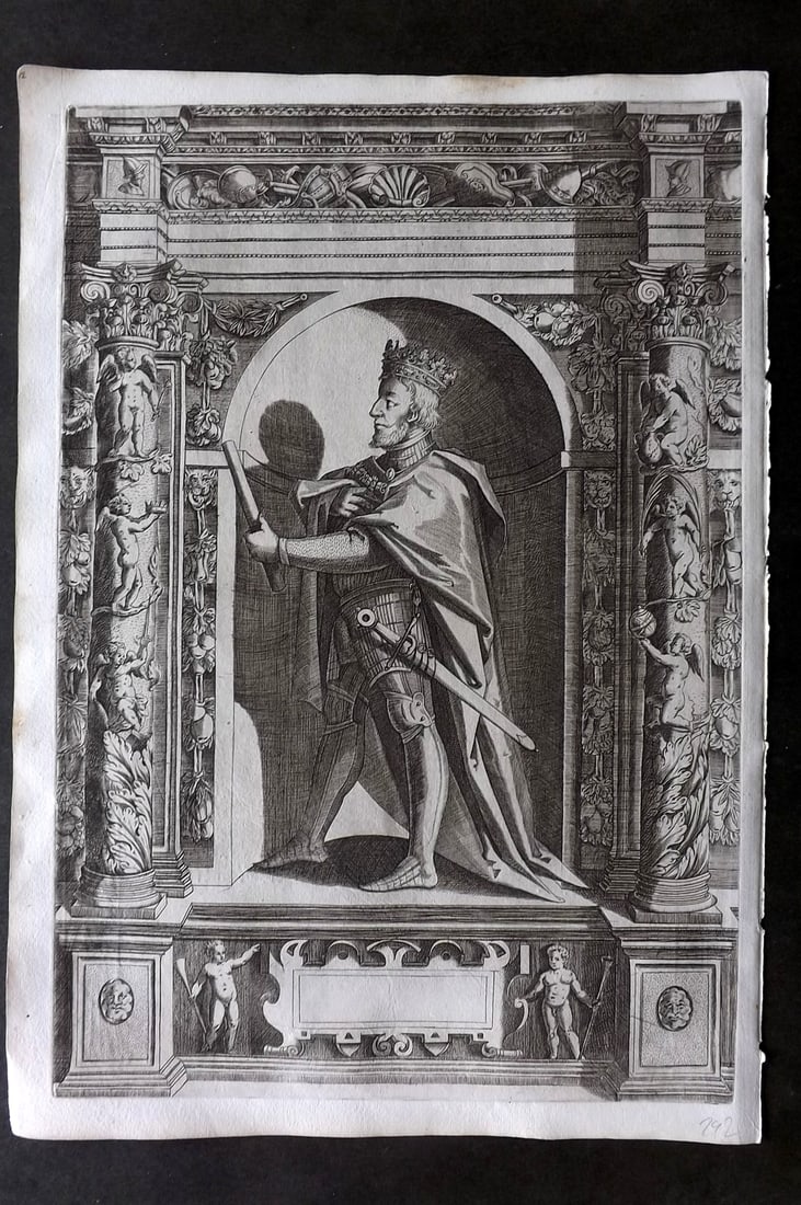 Schrenck von Notzing, Jacob 1603 Folio Print. Knight in Shining Armour 06 (1 of 1)
