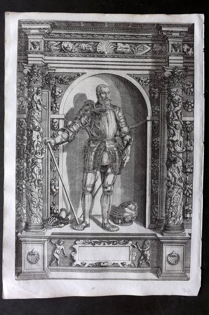 Schrenck von Notzing, Jacob 1603 Folio Print. Knight in Shining Armour 08 (1 of 1)