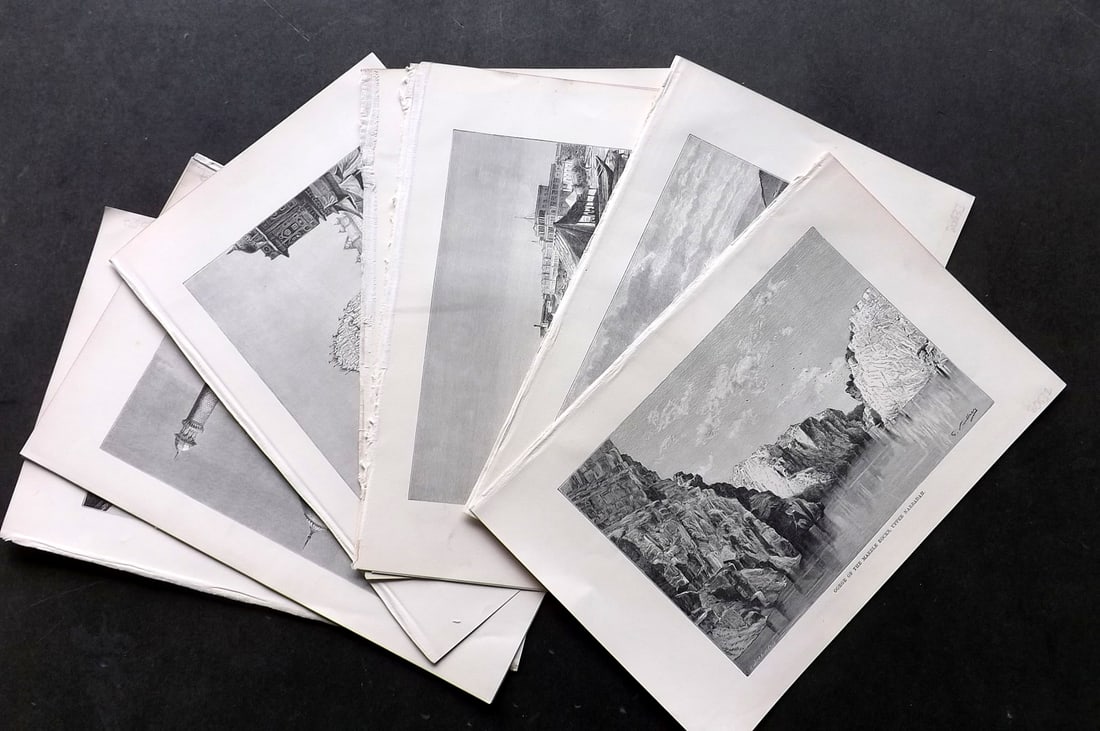 Reclus, Elisee C1880 Lot of 12 Antique Prints. India (1 of 4)