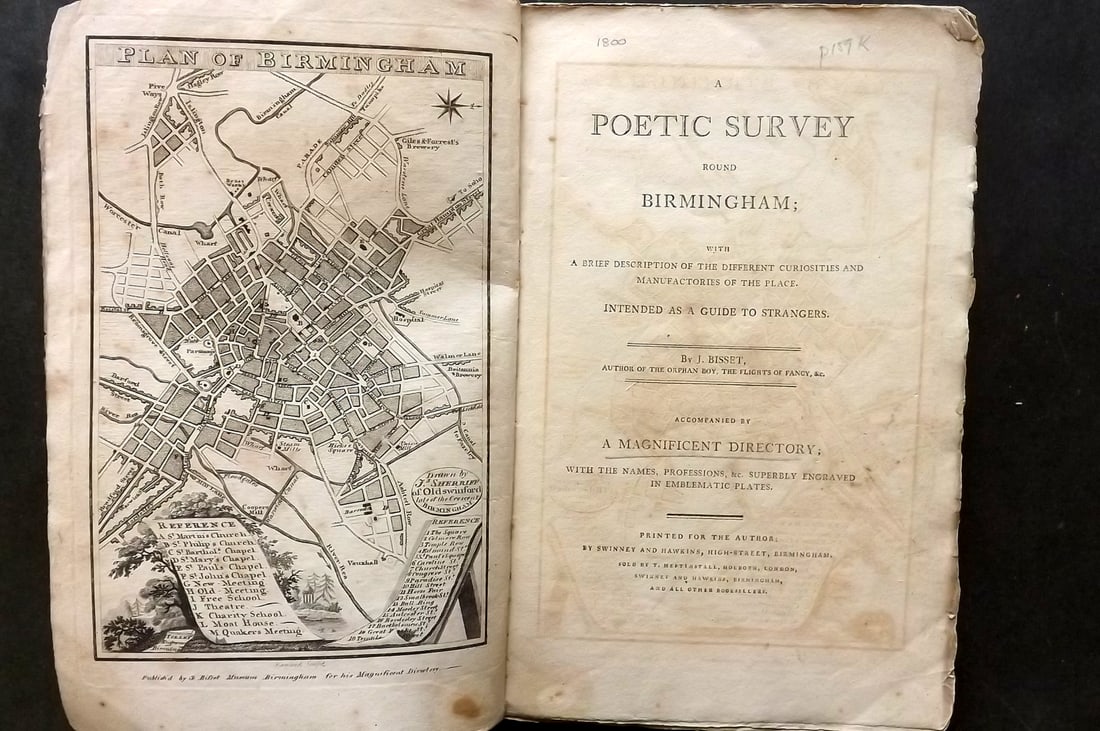 Bisset, James - Survey Round Birmingham, 28 Fine Plates & Map. Rare 1st Ed. 1800 (1 of 11)