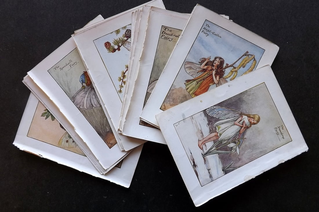 Barker, Cicely Mary C1940 Lot of 24 Flower-Fairy Prints - Spring Fairies (1 of 4)