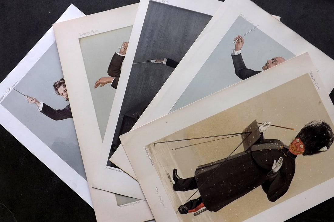 Vanity Fair Prints 19th Cent Lot of 5 Prints. Music Musicians (1 of 3)
