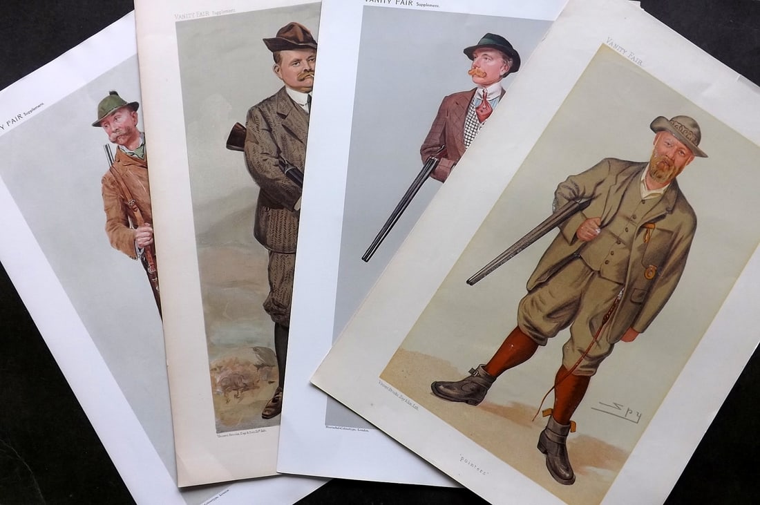 Vanity Fair Prints 19th Cent Lot of 4 Prints. Game Hunters (1 of 3)