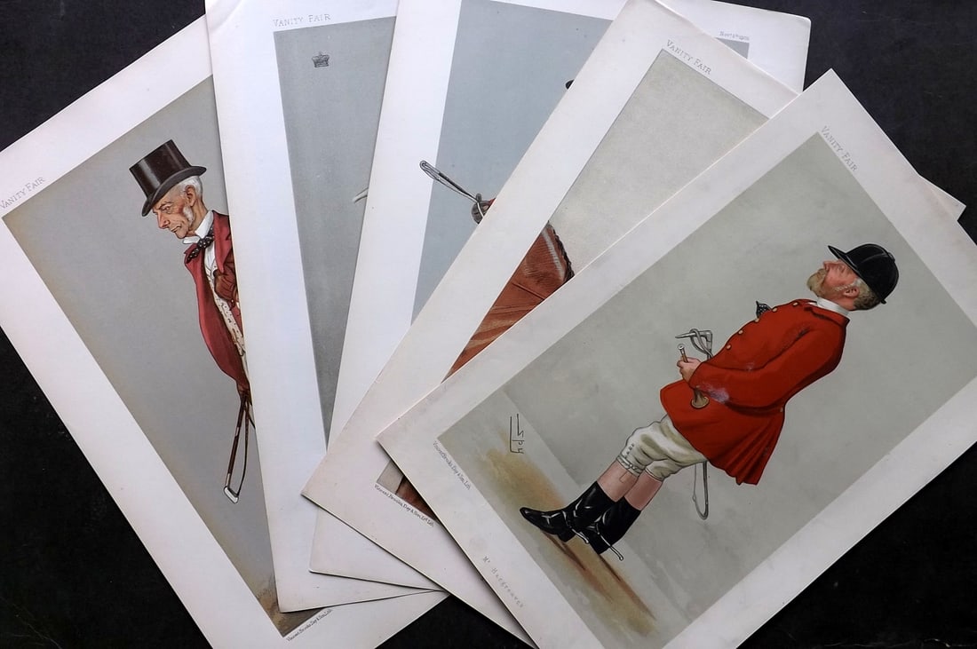 Vanity Fair Prints 19th Cent Lot of 5 Prints. Fox Hunters Foxhunting (1 of 3)