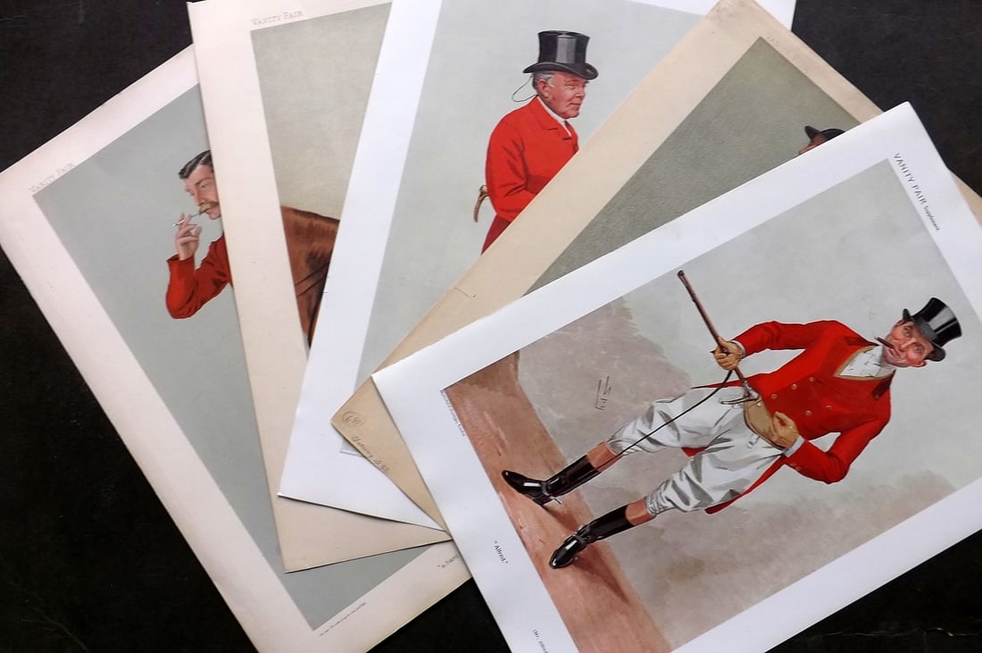 Vanity Fair Prints 19th Cent Lot of 5 Prints. Fox Hunters Foxhunting (1 of 3)