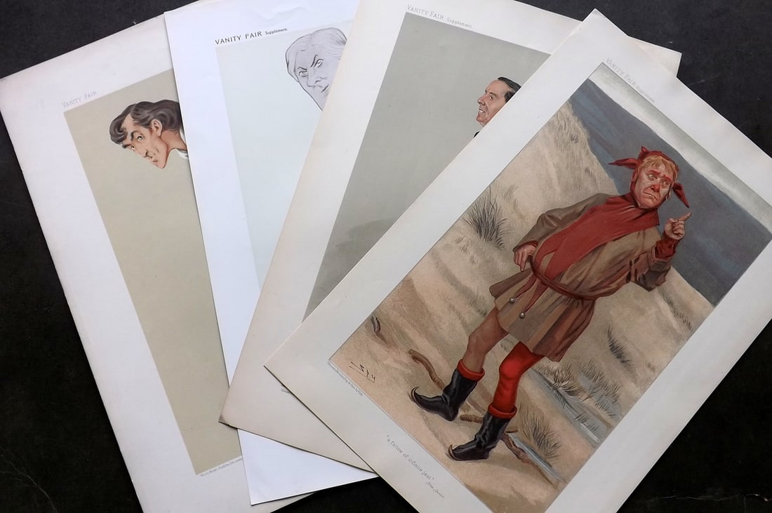 Vanity Fair Prints 19th Cent Lot of 4 Prints. Theatre Theater (1 of 3)