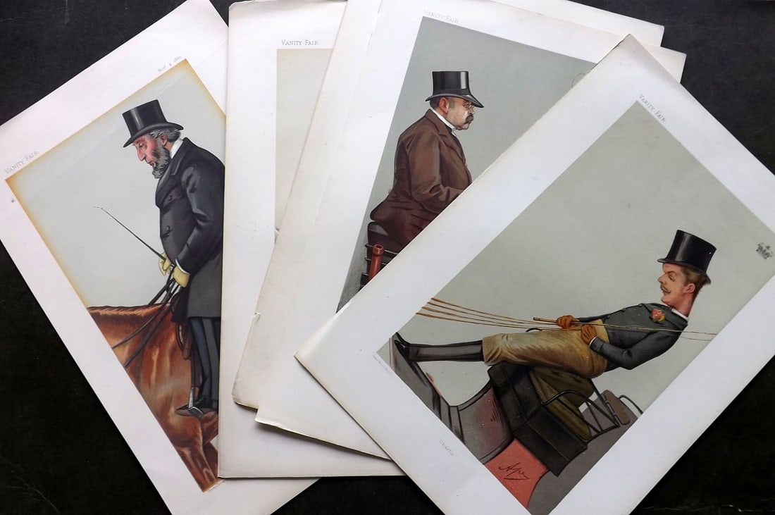 Vanity Fair Prints 19th Cent Lot of 6 Prints. Carriage Drivers & Sport Riders (1 of 3)