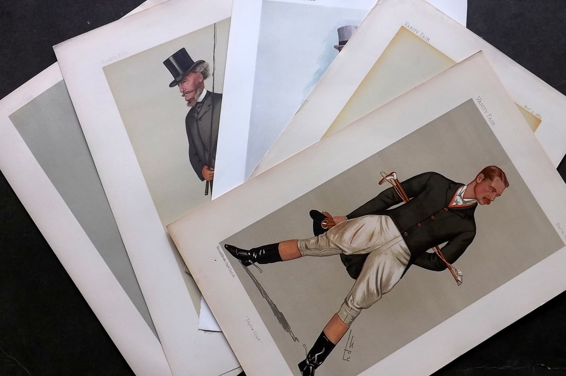 Vanity Fair Prints 19th Cent Lot of 5 Prints. Foxhunter, Sport Riders, Turf Devotees (1 of 3)