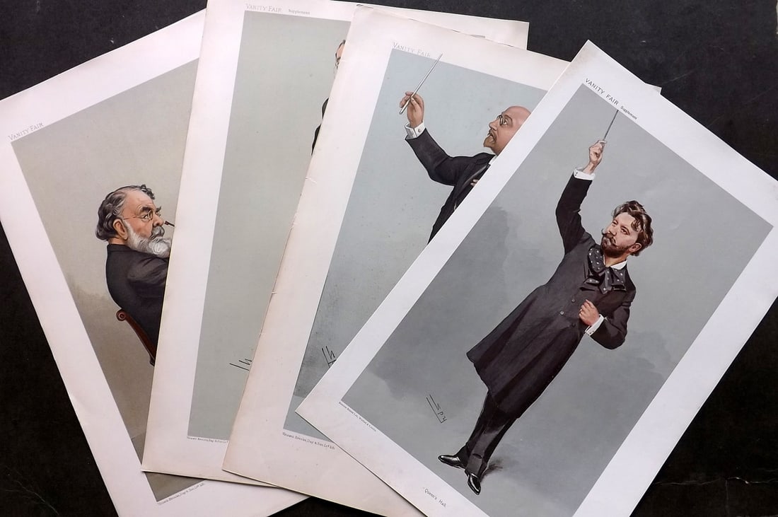 Vanity Fair Prints 19th Cent Lot of 5 Prints. Music Musicians (1 of 3)