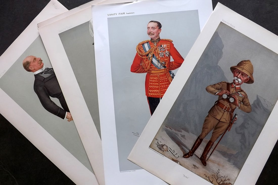 Vanity Fair Prints 19th Cent Lot of 5 Prints. Military incl Boer War (1 of 3)