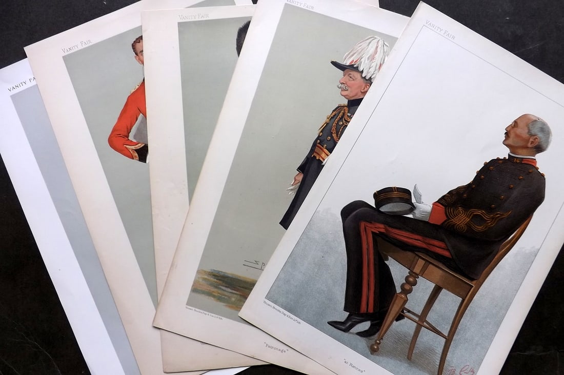 Vanity Fair Prints 19th Cent Lot of 5 Prints. Military (1 of 3)