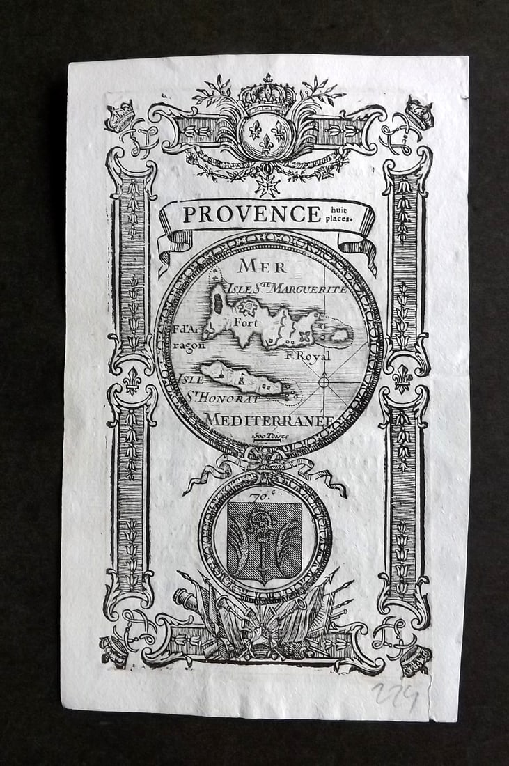 Jaisse, Lemau de la 1736 Decorative Map of Provence, France (1 of 1)