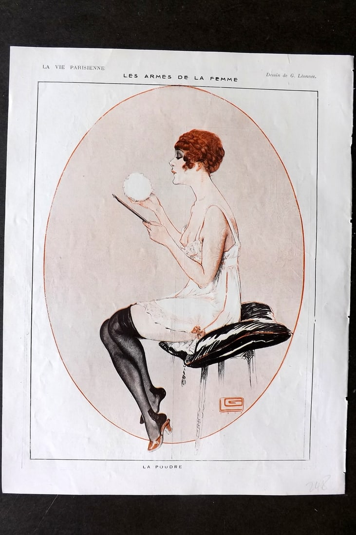 La Vie Parisienne 1917 Art Deco Print. Les Armes de la Femme by Leonnec (1 of 1)